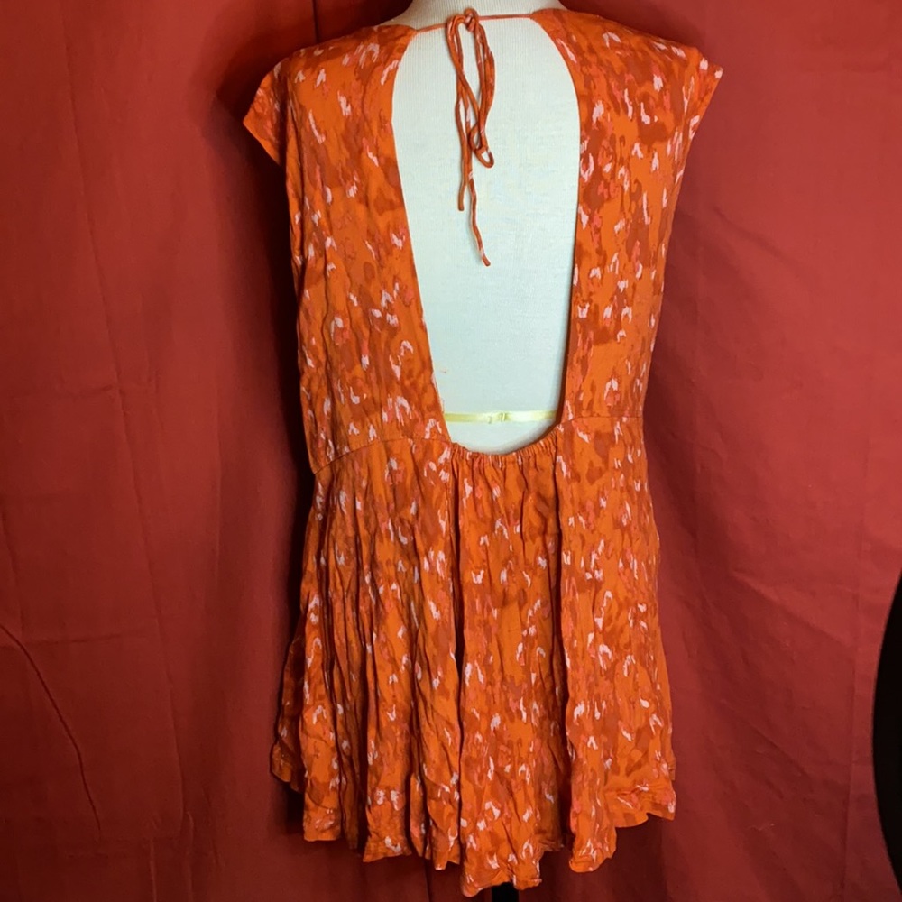 Free People Animal Print Backless Sexy Beach Dress - Picture 3 of 4